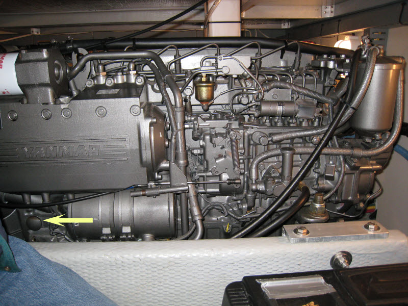 Picture of the coolant drain